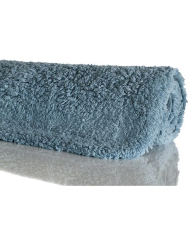 Tapis de bain doux bleu coton 60x100