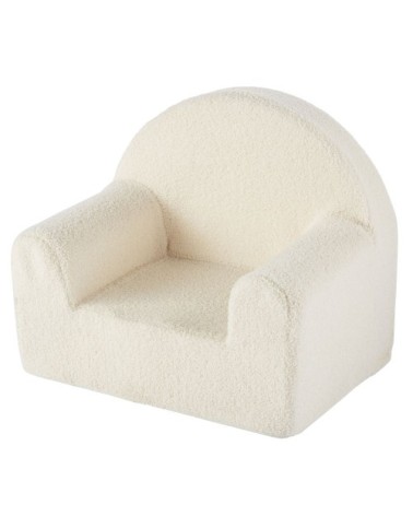 Fauteuil enfant à bouclettes blanches