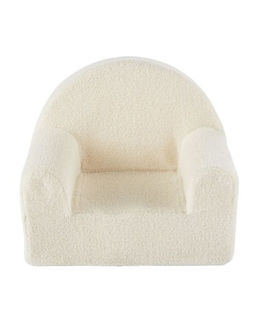 Fauteuil enfant à bouclettes blanches