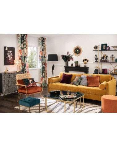 Lampe en métal doré et abat-jour en acrylique