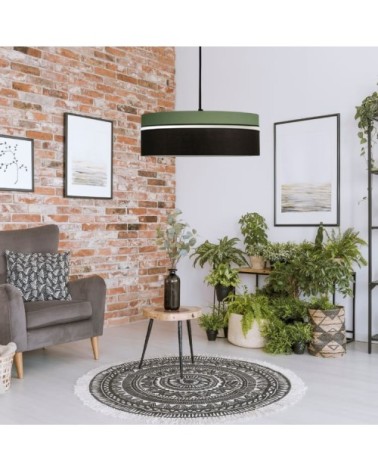 Suspension déco noir et kaki Ø 50