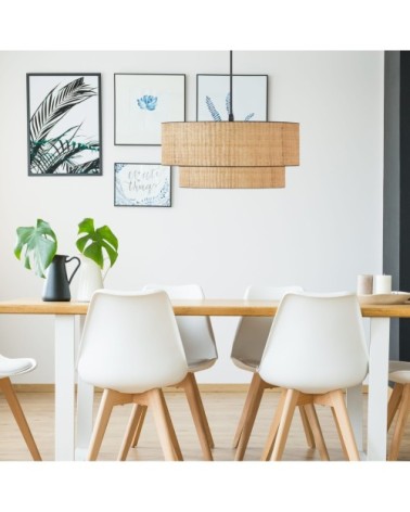 Suspension déco en raphia beige  Ø 40cm