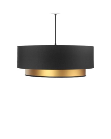 Suspension déco chic noir et or Ø 35cm