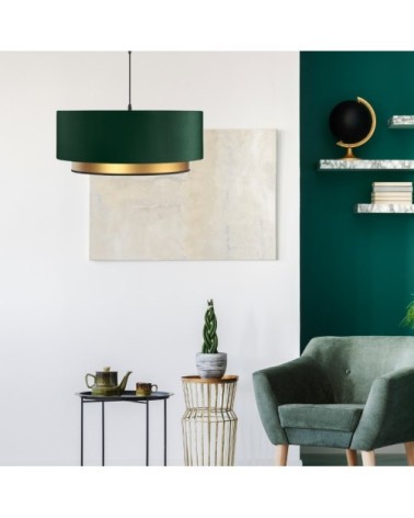 Suspension chic moma vert et or   Ø 35cm