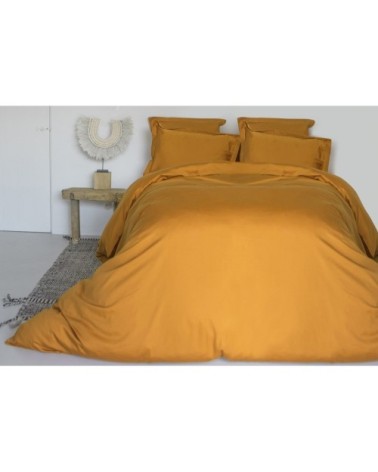 Housse de couette 260x240 jaune safran