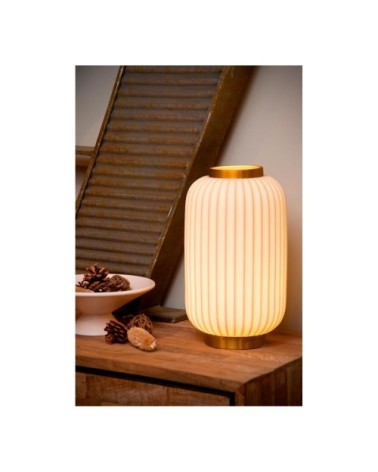 Lampe De Table  en porcelaine blanc 33,7 cm