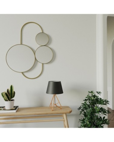 Miroir en métal couleur or