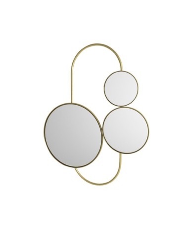 Miroir en métal couleur or