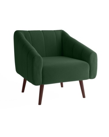 Fauteuil en velours vert sapin