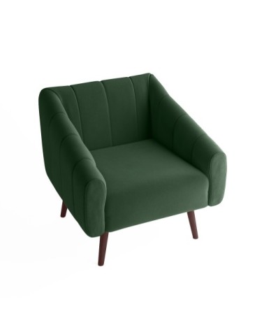 Fauteuil en velours vert sapin