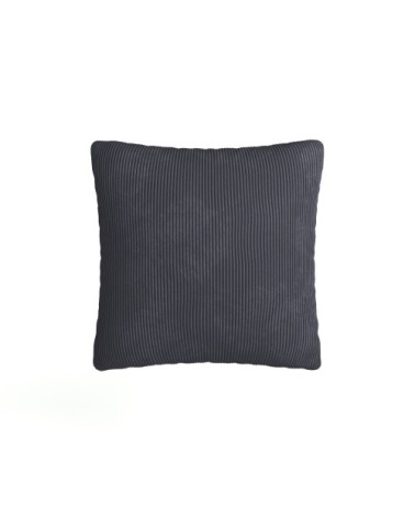 Coussin en velours bleu foncé déhoussable 40x40cm