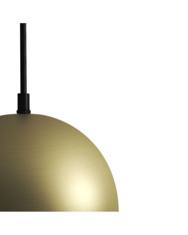 Suspension ronde en métal doré