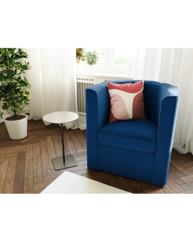 Table d'appoint ronde en métal noir