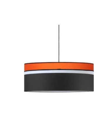 Suspension déco noir et orange Ø 45