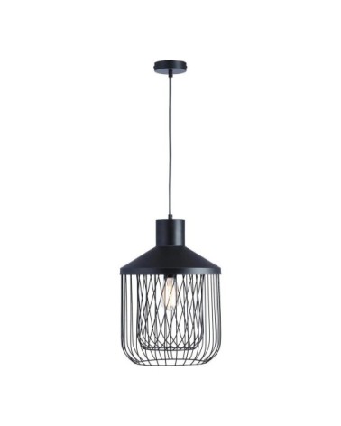 Suspension industrielle en  noir 43,7 cm