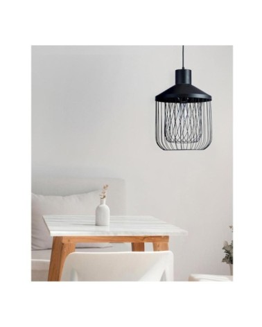 Suspension industrielle en  noir 43,7 cm