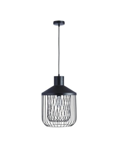 Suspension industrielle en  noir 43,7 cm