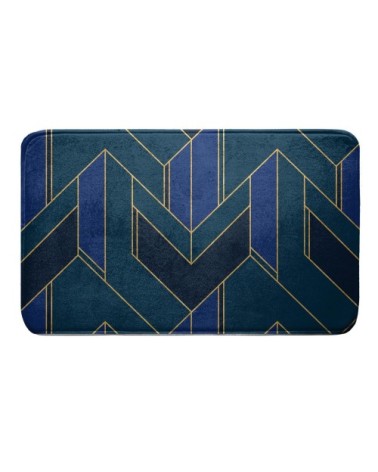 Tapis de bain esprit année 30 microfibre marine 75 x 45