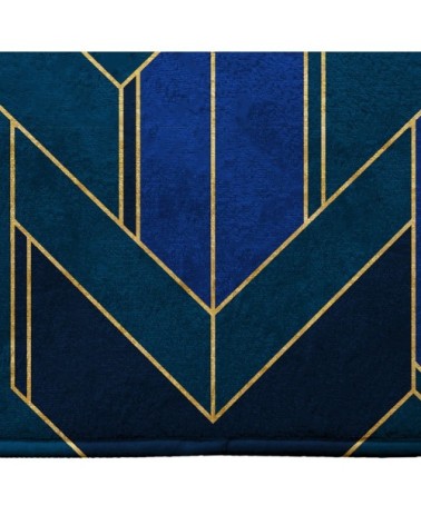 Tapis de bain esprit année 30 microfibre marine 75 x 45