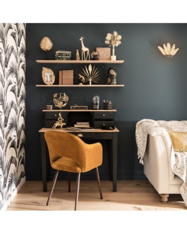 Boule à neige dorée palmier et panthère noire