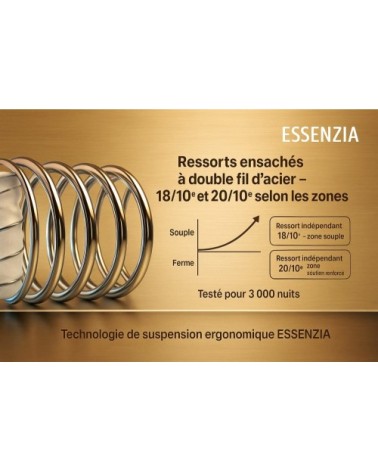 Matelas essenzia spring 1200 ressorts classic 180x200 ressorts