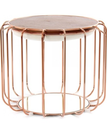 Table dappoint réversible pouf beige