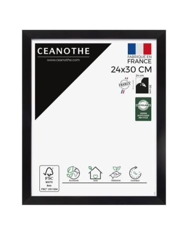Cadre photo carbone 24x30 cm résine recyclée