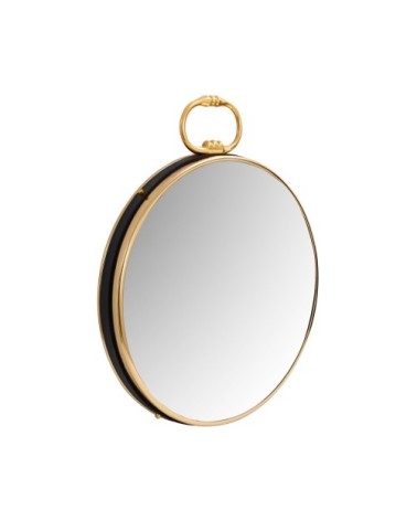 Miroir mural rond or, noir 5x51x62cm