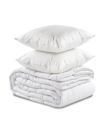 Ensemble matelas 140x190 Mémoire De Forme +Couette 240x220 + Oreillers