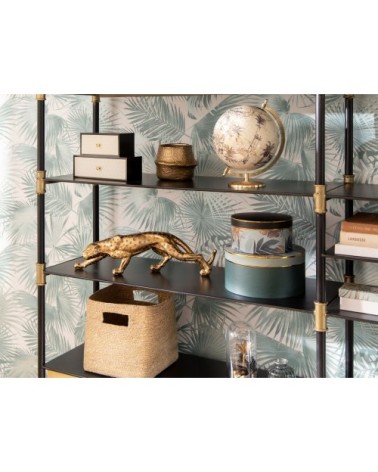 Statuette leopard doré H14