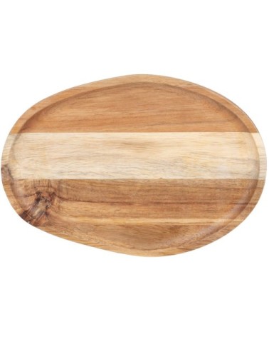 Plateau ovoïde en bois d'acacia D25