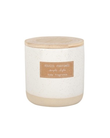 Bougie parfumée en céramique ivoire 220g