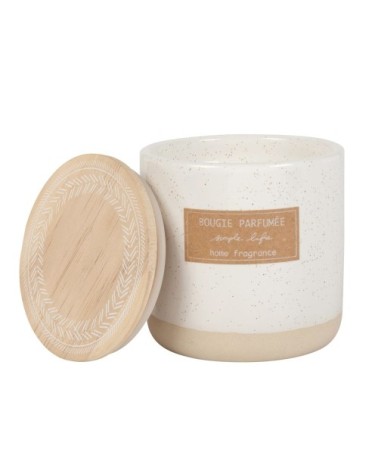 Bougie parfumée en céramique ivoire 220g