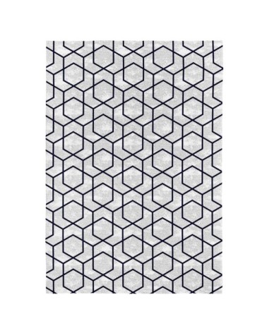 Tapis décoratif en coton en impression digital gris 120x170