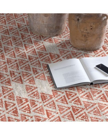 Tapis décoratif en coton en impression digital rouge 160X230 cm