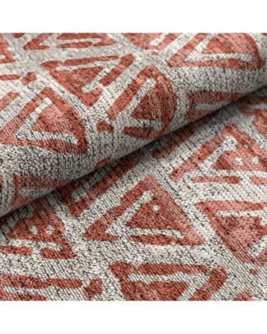 Tapis décoratif en coton en impression digital rouge120x170