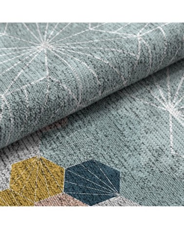 Tapis décoratif en coton en impression digital gris 120x170