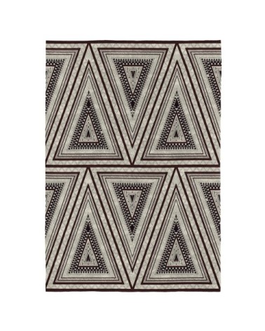 Tapis décoratif en coton en impression digital marron 200x290 cm