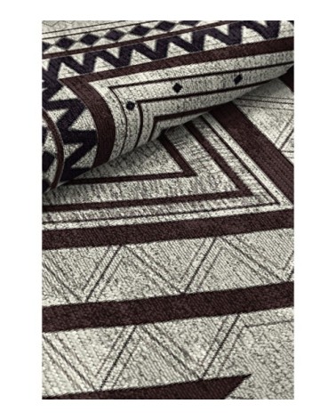 Tapis décoratif en coton en impression digital marron 200x290 cm