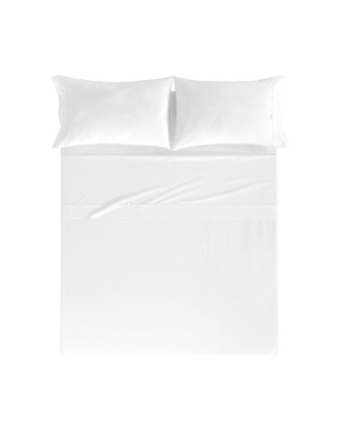 Drap de lit en coton blanc 160x280