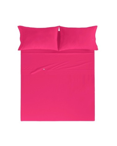 Drap de lit en coton fucchsia 250x280