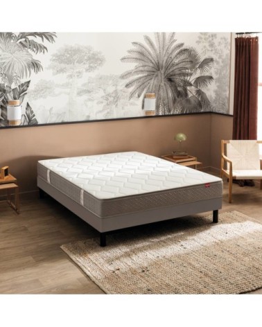 Ensemble sommier tapissier et matelas ressorts 80 x 190 cm