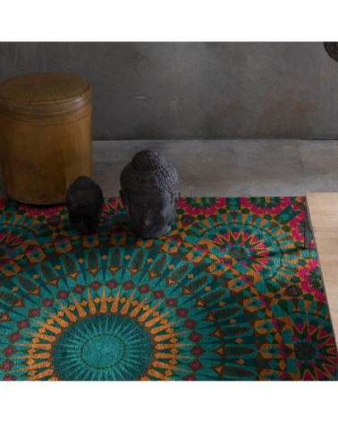 Tapis décoratif en coton en impression digital multicolore 120x170 cm