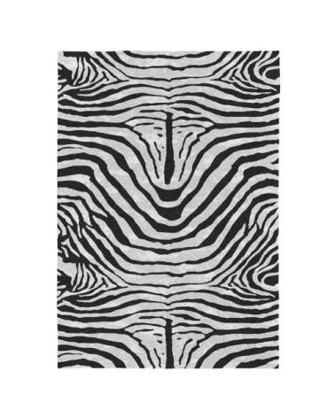 Tapis décoratif en coton en impression digital noir 120x170