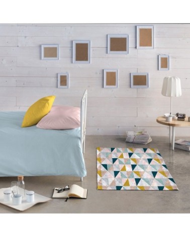 Tapis décoratif en coton en impression digital multicolore 120x170 cm