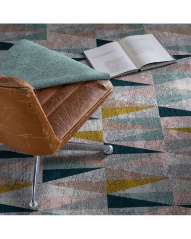 Tapis décoratif en coton en impression digital multicolore 120x170 cm