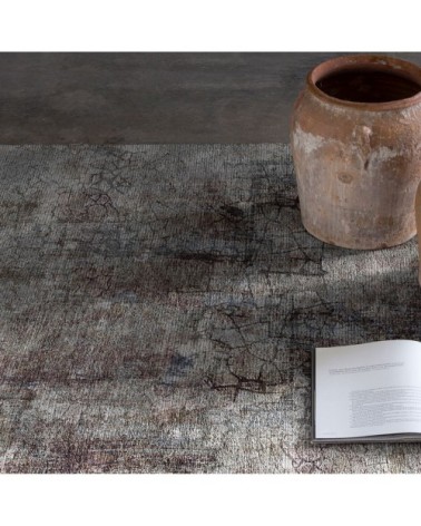 Tapis décoratif en coton en impression digital gris 120x170