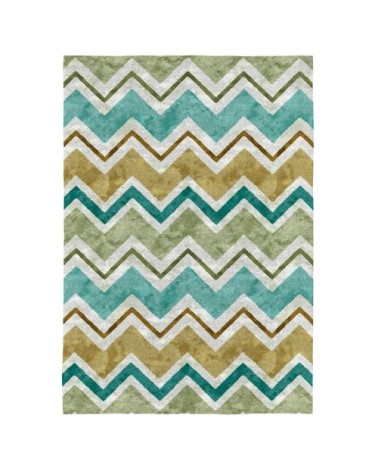 Tapis décoratif en coton en impression digital vert 160x230 cm