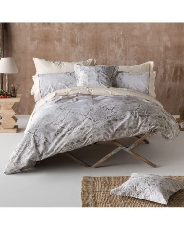 Housse de couette en coton bicolore 260x240