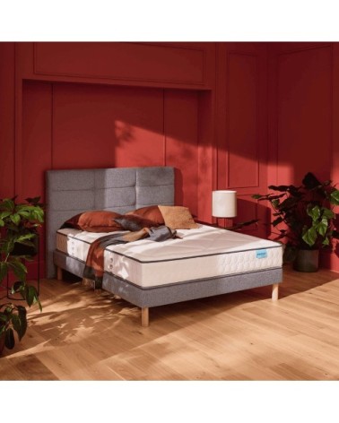 Ensemble merinos full bed + sommier pencil confort ferme 2 + pieds 14